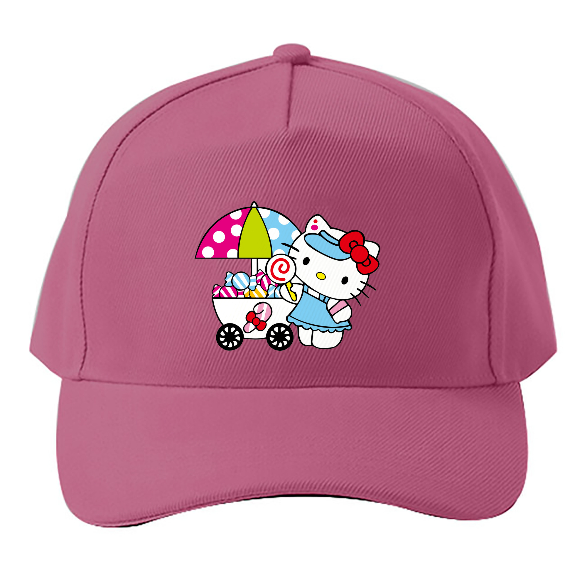 （画像用） Hello Kitty ハローキティ ベースボールキャップ 綿100％ 男女兼用 帽子 スポーツ